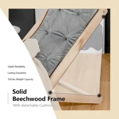 Costway Foldable Wood Beach Sling Chair 3-Position Adjustable Beech Chair W/Free Cushion 13 Costway Foldable Wood Beach Sling Chair 3-Position Adjustable Beech Chair W/Free Cushion -Sunnydaze Decor Store GUEST 43838d47 cda7 4ba7 9fc0 8b109d49d3a0