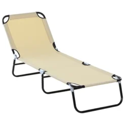 Outsunny Portable Outdoor Sun Lounger, Lightweight Folding Chaise Lounge Chair W/ 5-Position Adjustable Backrest For Beach, Poolside And Patio -Sunnydaze Decor Store GUEST 43c1564b f328 42c8 bd91 c3537393c255