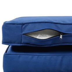 4pc Outdoor Wicker Rectangle Daybed With Canopy & Cushions - Blue - GODEER 25 4pc Outdoor Wicker Rectangle Daybed With Canopy & Cushions - Blue - GODEER -Sunnydaze Decor Store GUEST 442f9157 e347 43de 8b00 cf45ec9ef9a4