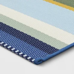 7'x10' Stripe Outdoor Rug Blue/Green - Threshold™ 6 7'x10' Stripe Outdoor Rug Blue/Green - Threshold™ -Sunnydaze Decor Store GUEST 4432fda1 fa47 434c ad65 6063c061a863