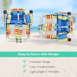 Tangkula 2 Pack Of Folding Beach Chair Portable Backpacking Chair With Cup Holder Headrest Storage Bag For Outdoor -Sunnydaze Decor Store GUEST 445514c1 d6db 499d 8742 e7ed6e31e0dc