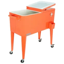 80qt Portable Rolling Patio Cooler - Permasteel -Sunnydaze Decor Store GUEST 450faf73 ae71 4949 a469 aa884fafc7fd