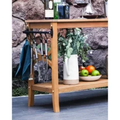 Abbington Teak Patio Console Table - Cambridge Casual -Sunnydaze Decor Store GUEST 452c8e63 f0d1 436a 8614 882515bcd563