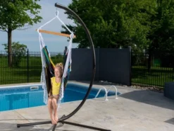 The Hamptons Collection 72” Multi-Color Brazilian Style Hammock Chair With A Hanging Bar