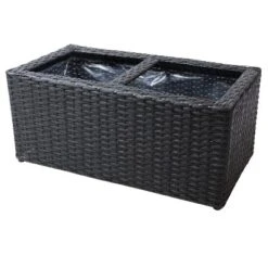 Sunnydaze Decor Sunnydaze 2-Section Rectangle Polyrattan Indoor Planters - 21.5" W X 11.5" D X 9.25" H - 2-Pack -Sunnydaze Decor Store GUEST 45363697 d53c 4306 bbcc 549c0c3d3180