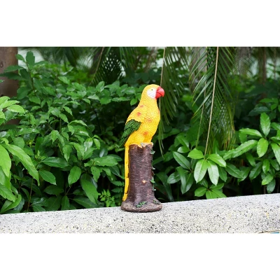 Techko Maid Parrot Yellow Solar Outdoor Garden Statue Decor With Spotlight 11 Techko Maid Parrot Yellow Solar Outdoor Garden Statue Decor With Spotlight - Image 9