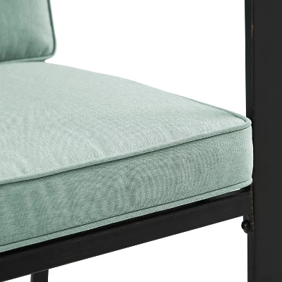 3pc Kaplan Outdoor Steel Chat Set Mist/Bronze - Crosley 11 3pc Kaplan Outdoor Steel Chat Set Mist/Bronze - Crosley - Image 9