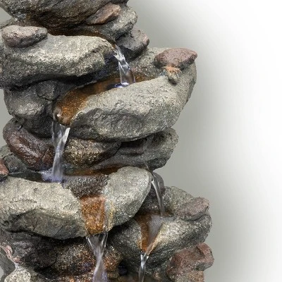 Rainforest Rock Fountain With LED Light - Alpine Corporation 7 Rainforest Rock Fountain With LED Light - Alpine Corporation - Image 5