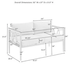 Ashford 4pc Outdoor Metal Conversation Set - Cream - Crosley -Sunnydaze Decor Store GUEST 46e44357 e7f4 4fad a1c0 a67d29a336bb