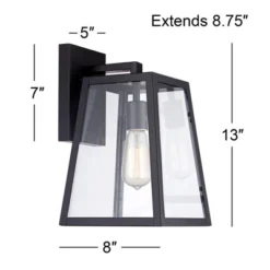 John Timberland Arrington Modern Outdoor Wall Lights Fixtures Set Of 4 Mystic Black 13" Clear Glass For Post Exterior Barn Deck House Porch Yard Patio -Sunnydaze Decor Store GUEST 46e896d0 0c33 4b2a bb15 0035273f142b