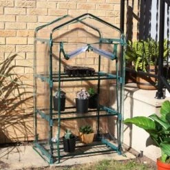 Sunnydaze Decor Sunnydaze Outdoor Portable Growing Rack 3-Tier Greenhouse With Roll-Up Door - 3 Shelves - Clear 19 Sunnydaze Decor Sunnydaze Outdoor Portable Growing Rack 3-Tier Greenhouse With Roll-Up Door - 3 Shelves - Clear -Sunnydaze Decor Store GUEST 4712f0b4 d766 4309 99c7 32220ae1092c