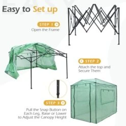 Costway 6'x 8' Portable Walk-in Greenhouse Pop-up Folding Plant Gardening W/Window -Sunnydaze Decor Store GUEST 474491d1 af77 4cf9 9c7b 6770b4806094