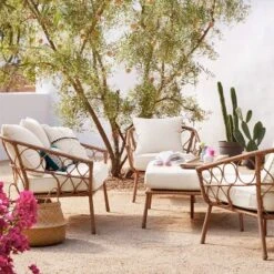 Britanna Oversized Patio Ottoman - Linen - Opalhouse™ -Sunnydaze Decor Store GUEST 474ca0fe 25d2 44ca 9813 a8a367569dc0