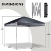 Aoodor 9.8'x9.8' Pop Up Canopy Tent With Roller Bag, Portable Instant Shade Canopy 2 Aoodor 9.8'x9.8' Pop Up Canopy Tent With Roller Bag, Portable Instant Shade Canopy -Sunnydaze Decor Store GUEST 47bd7f69 4a92 45f8 a0e6 628cf43efbf4