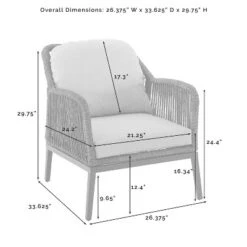 Haven 2pc Outdoor Wicker Armchair Set - Light Gray - Crosley -Sunnydaze Decor Store GUEST 47e6cb58 2712 446a be35 20f9388be58e