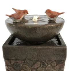 Sunnydaze Decor Sunnydaze 25"H Electric Polyresin Three Bathing Birds Outdoor Water Fountain With LED Light -Sunnydaze Decor Store GUEST 47f31355 ee6c 41e4 b7f9 2c238d969454