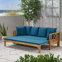 Long Beach Acacia Wood Extendable Patio Daybed Sofa Teak - Christopher Knight Home 13 Long Beach Acacia Wood Extendable Patio Daybed Sofa Teak - Christopher Knight Home -Sunnydaze Decor Store GUEST 48222d1b 0645 472b bc41 4be12e2a99d6