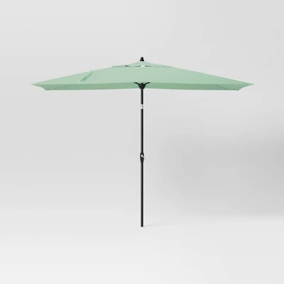 10'x6' Rectangular Market Patio Umbrella - Black Pole - Threshold™ 8 10'x6' Rectangular Market Patio Umbrella - Black Pole - Threshold™ - Image 6