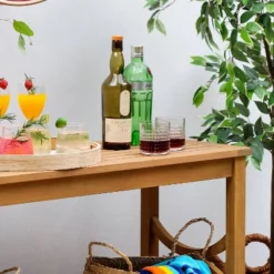 Abbington Teak Patio Console Table - Cambridge Casual -Sunnydaze Decor Store GUEST 4875d11a 3c77 4d29 864f 0978ff732b31