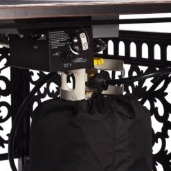 5pc Set With 48" Rectangular Outdoor Aluminum Fire Table & Four Swivel Rocking Chairs & Wind Blocker Lid - Oakland Living -Sunnydaze Decor Store GUEST 4899c095 98b2 4540 9073 b6c68de78e77 3