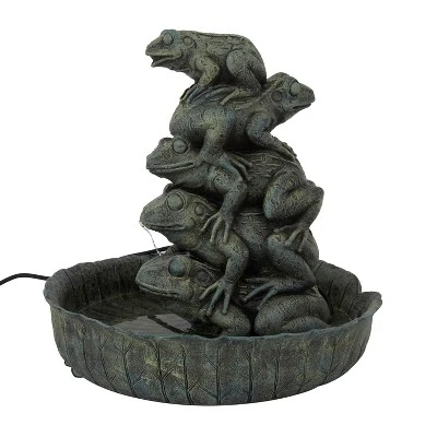 19" X 20" Rustic Resin Fountain Green - Olivia & May 7 19" X 20" Rustic Resin Fountain Green - Olivia & May - Image 5