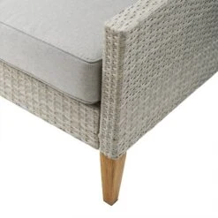 Capella Outdoor Wicker 3 Pc Set With Two Chairs And Coffee Table Gray/Acorn - Crosley -Sunnydaze Decor Store GUEST 496d9db3 c562 498d 8986 4c9dc827d738 2