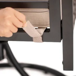 5pc Outdoor Dining Set With Swivel Chairs With Seat & Back Cushions & Square Metal Slat Table With 1.57" Umbrella Hole - Captiva Designs -Sunnydaze Decor Store GUEST 49715e30 05f3 47ec 8a68 f0e1500366ba