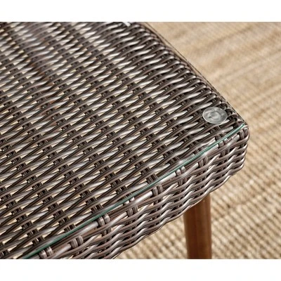 All-Weather Wicker Athens Outdoor Cocktail Table Brown - Alaterre Furniture 9 All-Weather Wicker Athens Outdoor Cocktail Table Brown - Alaterre Furniture - Image 7