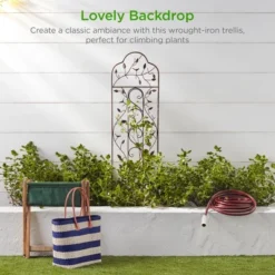 Best Choice Products 60x15in Iron Arched Garden Trellis Fence Panel W/ Branches, Birds For Climbing Plants - Bronze 12 Best Choice Products 60x15in Iron Arched Garden Trellis Fence Panel W/ Branches, Birds For Climbing Plants - Bronze -Sunnydaze Decor Store GUEST 4993ddd5 2b08 4816 92a8 16e46cd7956f