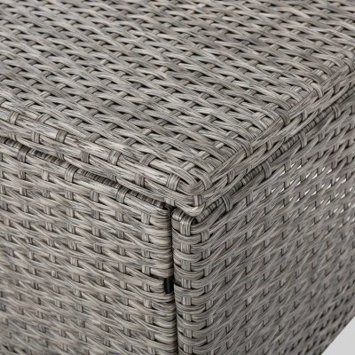 Puerta 8pc Wicker Chat Set - Black/Gray - Christopher Knight Home 6 Puerta 8pc Wicker Chat Set - Black/Gray - Christopher Knight Home - Image 4