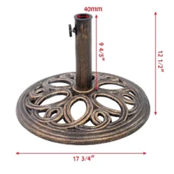 Tangkula 18"Round Umbrella Base Stand Cast Iron Heavy Duty 23lbs 11 Tangkula 18"Round Umbrella Base Stand Cast Iron Heavy Duty 23lbs -Sunnydaze Decor Store GUEST 4a24b0ad ec60 4251 afd6 f5efda40b408