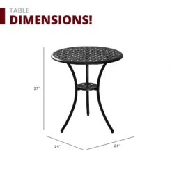 Kinger Home Ekta 3-Piece Patio Bistro Set -Sunnydaze Decor Store GUEST 4a34547f 53fe 4d1f 8cfe 6dedc4b90d14