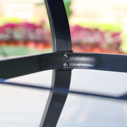 5pc Outdoor Dining Set With Swivel Chairs With Seat & Back Cushions & Square Metal Table With Umbrella Hole - Captiva Designs -Sunnydaze Decor Store GUEST 4a83bfca d4ba 4426 8558 4284d3f4cfea 1