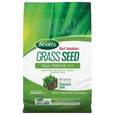 Scotts Turf Builder 2.4lbs Grass Seed Tall Fescue Mix 3 Scotts Turf Builder 2.4lbs Grass Seed Tall Fescue Mix