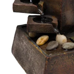 11" Resin Tiered Stone Eternity Tabletop Fountain Brown - Alpine Corporation 14 11" Resin Tiered Stone Eternity Tabletop Fountain Brown - Alpine Corporation -Sunnydaze Decor Store GUEST 4b6c6aae 2a9d 4ca0 a7f5 137896dea110