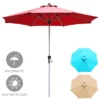 Costway 9' Patio Market Umbrella Outdoor Table Aluminum Crank W/8 Rib -Sunnydaze Decor Store GUEST 4c24c6ed f07f 4db5 ace0 ded8113c2c8d