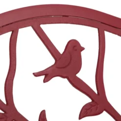 Metal Patio Bench With Steel Frame - Red - Captiva Designs -Sunnydaze Decor Store GUEST 4c88db9e 5b87 4520 835c a201eab378b1