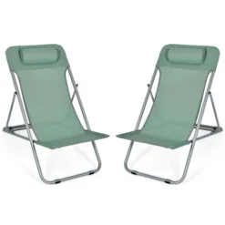 Costway Set Of 2 Beach Chair Portable 3-Position Lounge Chair W/ Headrest BlueGreenOrange 23 Costway Set Of 2 Beach Chair Portable 3-Position Lounge Chair W/ Headrest BlueGreenOrange -Sunnydaze Decor Store GUEST 4ca67869 bfb2 4a45 8741 9577c9712452