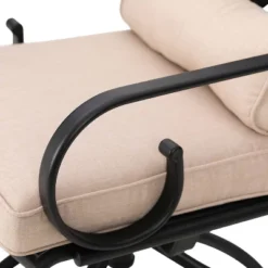 5pc Outdoor Dining Set With Swivel Chairs With Seat & Back Cushions & Square Metal Table With Umbrella Hole - Captiva Designs -Sunnydaze Decor Store GUEST 4cb2b40f f40e 46f9 8929 e7355eff2be8 1