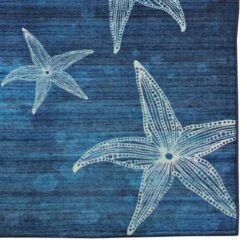 Caspian Washable Outdoor Rug Blue/Light Blue - Linon -Sunnydaze Decor Store GUEST 4d088f49 e82d 4c16 ba0a 99040c0008c5