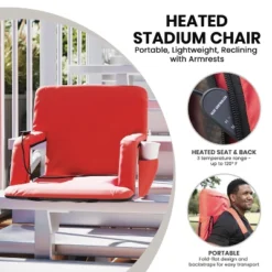 Emma And Oliver Portable Heated Reclining Stadium Chair With Armrests, Heated Padded Back & Heated Seat With Dual Storage Pockets And Backpack Straps 25 Emma And Oliver Portable Heated Reclining Stadium Chair With Armrests, Heated Padded Back & Heated Seat With Dual Storage Pockets And Backpack Straps -Sunnydaze Decor Store GUEST 4dd7aaee 9226 4eff bdd9 590030ccc35b