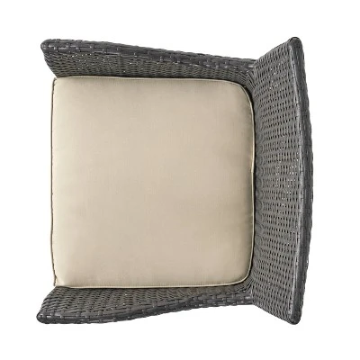 Braxton Wicker Swivel Patio Bar Stool With Cushion - Multi-Brown - Christopher Knight Home 6 Braxton Wicker Swivel Patio Bar Stool With Cushion - Multi-Brown - Christopher Knight Home - Image 4