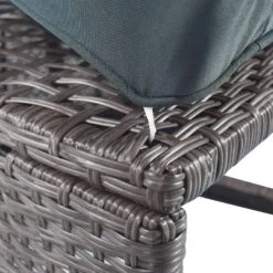 2pc Outdoor Wicker Conversation Sectional Set With Cushions & Half-Moon Side Table For Umbrella - Gray - GODEER -Sunnydaze Decor Store GUEST 4e5ac024 6c92 48b0 b8ea 0f9e3350c0c2