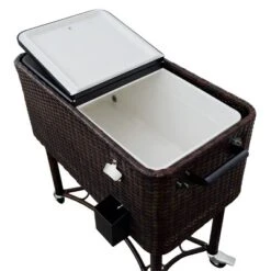 80qt Portable Rolling Patio Cooler Dark Wicker - Permasteel 13 80qt Portable Rolling Patio Cooler Dark Wicker - Permasteel -Sunnydaze Decor Store GUEST 4e5c54db 6ba7 4a88 9dfc b133ea0ccda9