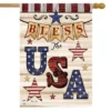 Briarwood Lane Bless The USA Patriotic House Flag Primitive Stars Stripes Double-Sided 28"x40" -Sunnydaze Decor Store GUEST 4f184b95 48c3 4b24 9898 df8160f4e7af