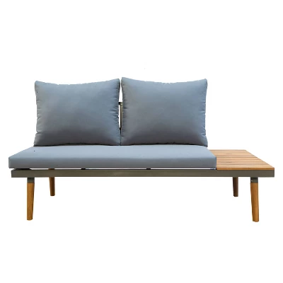 Stellar 4pc Outdoor Aluminum Sectional Set With Tables & Cushions - DUKAP 5 Stellar 4pc Outdoor Aluminum Sectional Set With Tables & Cushions - DUKAP - Image 3