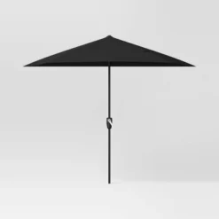 7.813'x8.83' Half Circle Patio Umbrella - Black Pole - Room Essentials™ -Sunnydaze Decor Store GUEST 4fcf0bec 82ca 47f9 9602 dfaa17b5980f