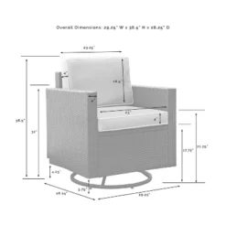 Palm Harbor 5pc Outdoor Wicker Conversation Set With Fire Table - Gray - Crosley 28 Palm Harbor 5pc Outdoor Wicker Conversation Set With Fire Table - Gray - Crosley -Sunnydaze Decor Store GUEST 504d9df6 59bb 4823 b99c 7977fb3118ef