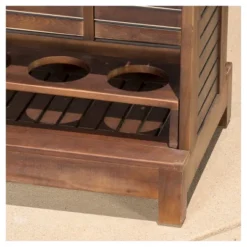 Riviera Acacia Wood Bar - Rich Mahogany - Christopher Knight Home -Sunnydaze Decor Store GUEST 507e18b9 03d1 4c33 ad84 1ad9418cbb0a