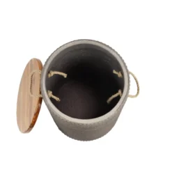 Modern Cement Accent Patio Table - Brown - Olivia & May -Sunnydaze Decor Store GUEST 50d8041d 736b 4718 8b90 3665811a6548